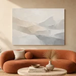Layered Hills Neutral Abstract Wall Art Canvas Print - Image 3
