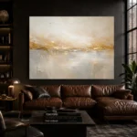 Gilded Meridian Gold Abstract Wall Art Canvas Print - Image 4