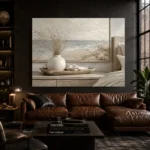 Ceramic Vase Seascape Coastal Bedroom Wall Art Canvas Print - Image 4