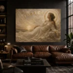 Lunar Tide Muse Celestial Feminine Wall Art Canvas Print - Image 5