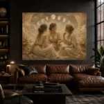 Moon Sisters Celestial Feminine Wall Art Canvas Print - Image 5