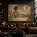 Eclipse Observatory Celestial Feminine Wall Art Canvas Print - Image 5