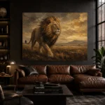 Roaming Sovereign Lion Wall Art Canvas Print - Image 4
