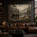 Mountain Bear Wildlife Portrait Wall Art Canvas Print - Image 4