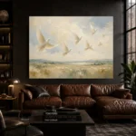 Flying White Doves Bird Wall Art Canvas Print - Image 4