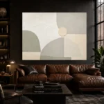 Sage Arch Neutral Abstract Wall Art Canvas Print - Image 4