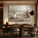 Ceramic Vase Seascape Coastal Bedroom Wall Art Canvas Print - Image 5