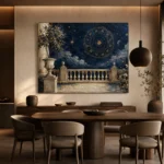 Moonlit Terrace Zodiac Wall Art Canvas Print - Image 6