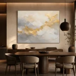 Aureate Cloudscape Gold Abstract Wall Art Canvas Print - Image 5