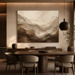 Earth Horizon Textured Abstract Wall Art Canvas Print - Image 5