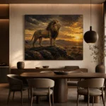 Sunset Monarch Lion Wall Art Canvas Print - Image 5