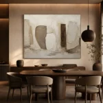 Stone Forms Textured Abstract Wall Art Canvas Print - Image 5