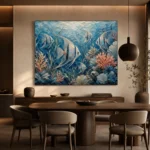 Coral Reef Angelfish Sea Life Wall Art Canvas Print - Image 5