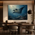 Manta Ray Sea Life Wall Art Canvas Print - Image 5
