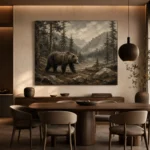 Mountain Bear Wildlife Portrait Wall Art Canvas Print - Image 5