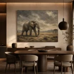 Savanna Elephant Wildlife Portrait Wall Art Canvas Print - Image 5