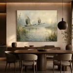 Flying Cranes Bird Wall Art Canvas Print - Image 5