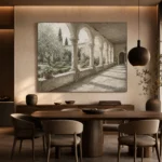 Cloister Garden Arcade Classical Architecture Wall Art Canvas Print - Image 5