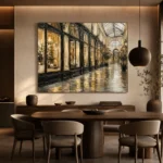 Covered Passage Parisian Architecture Wall Art Canvas Print - Image 5