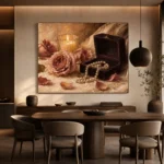 Pearl Jewelry Box Romantic Bedroom Wall Art Canvas Print - Image 6