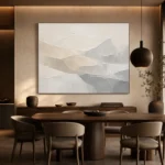 Layered Hills Neutral Abstract Wall Art Canvas Print - Image 5
