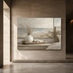 Ceramic Vase Seascape Coastal Bedroom Wall Art Canvas Print - Image 6