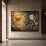 Celestial Garden Sun and Moon Wall Art Canvas Print - Image 7