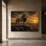Sunset Monarch Lion Wall Art Canvas Print - Image 6