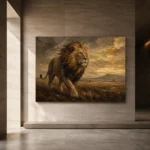 Roaming Sovereign Lion Wall Art Canvas Print - Image 6