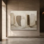 Stone Forms Textured Abstract Wall Art Canvas Print - Image 6