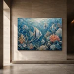 Coral Reef Angelfish Sea Life Wall Art Canvas Print - Image 6