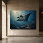 Manta Ray Sea Life Wall Art Canvas Print - Image 6