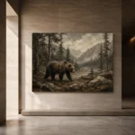 Mountain Bear Wildlife Portrait Wall Art Canvas Print - Image 6