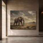 Savanna Elephant Wildlife Portrait Wall Art Canvas Print - Image 6