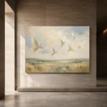 Flying White Doves Bird Wall Art Canvas Print - Image 6