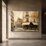 Paris Café Corner Parisian Architecture Wall Art Canvas Print - Image 5
