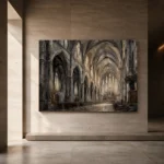 Grand Nave Gothic Architecture Wall Art Canvas Print - Image 6