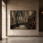 Choir Stalls Gothic Architecture Wall Art Canvas Print - Image 5
