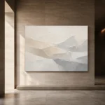 Layered Hills Neutral Abstract Wall Art Canvas Print - Image 6