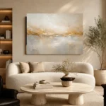 Gilded Meridian Gold Abstract Wall Art Canvas Print - Image 7
