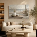 Ceramic Vase Seascape Coastal Bedroom Wall Art Canvas Print - Image 7