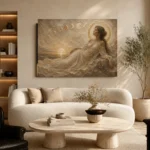 Lunar Tide Muse Celestial Feminine Wall Art Canvas Print - Image 8