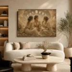 Moon Sisters Celestial Feminine Wall Art Canvas Print - Image 8