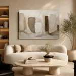 Stone Forms Textured Abstract Wall Art Canvas Print - Image 7