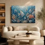 Coral Reef Angelfish Sea Life Wall Art Canvas Print - Image 7