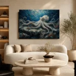 Seabed Octopus Sea Life Wall Art Canvas Print - Image 7