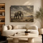 Savanna Elephant Wildlife Portrait Wall Art Canvas Print - Image 7