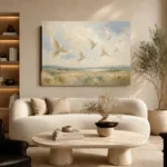 Flying White Doves Bird Wall Art Canvas Print - Image 7
