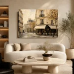 Paris Café Corner Parisian Architecture Wall Art Canvas Print - Image 6
