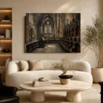 Choir Stalls Gothic Architecture Wall Art Canvas Print - Image 6